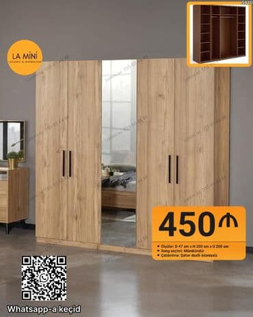 soya mumu: Açılan, 4 qapılı Düz dolab, Qarderob, paltar dolabı — 1