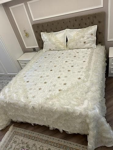 Döşək üzləri: Yataq üçün rəng - Bej Yataq örtüyü — 2