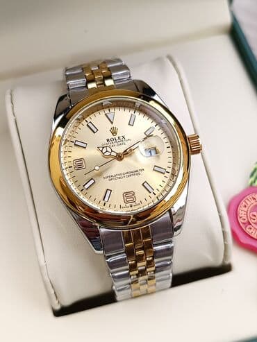 Stəkanlar: Yeni, Qol saatı, Rolex, rəng - Qızılı — 2