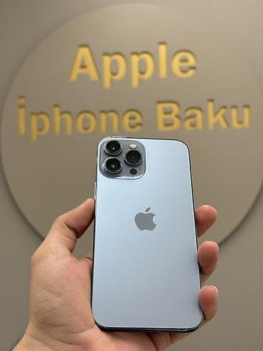 ikinci el 14 pro max: IPhone 13 Pro Max, 256 GB, Sierra Blue, Zəmanət, Simsiz şarj, Face ID — 1