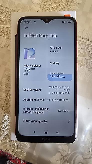 cat kabel: Redmi 8, 64 GB, rəng - Qırmızı, İki sim kartlı — 5