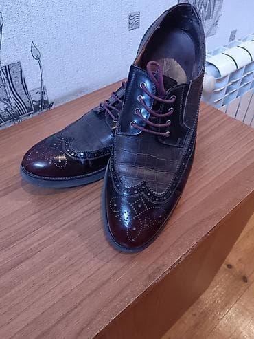 Kişi dəbli klassik ayaqqabıları - Model: broq (wingtip) üslubunda — 5
