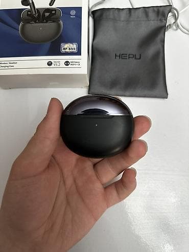 irsad qulaqciqlar: İşlənmiş Simsiz (Bluetooth) Qulaqcıqlar, rəng - Qara — 1