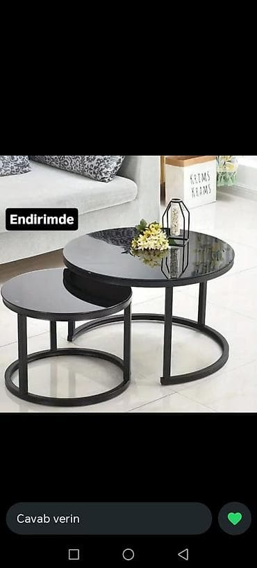 Qonaq otağı üçün, Yeni, Açılmayan, Yumru masa