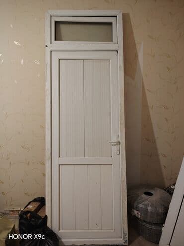 plastik qapi pencere profilleri: PVC qapı və pəncərə dəsti - Material: ağ rəngli PVC profil, şüşəli — 2