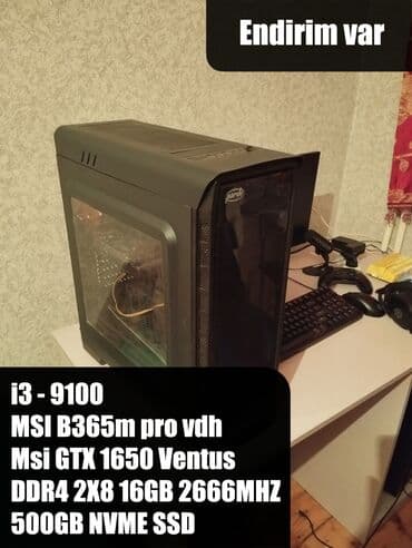 alfa term: Gaming Pc - DDR4 GTX 1650 Intel® Core™ i3-9100 4.20GHz Msi B365M — 1