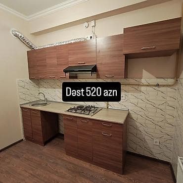 ütü skafi: - Üst və alt dolablar: taxta teksturalı laminat səth, metal tutacaqlar — 1