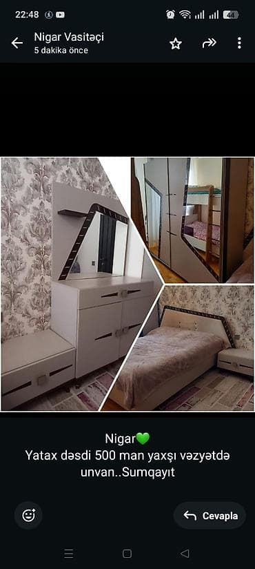karaca sumqayıt: Nigar💚
Yatax dəsdi 500 man yaxşı vəzyətdə unvan. Sumqayıt — 1