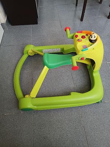 Yerimək üçün arabalar, çəliklər, əsalar, rollatorlar: Chicco brendinin uşaq gəzdirəni (walker) - Rəng: yaşıl-sarı - Yumşaq — 3