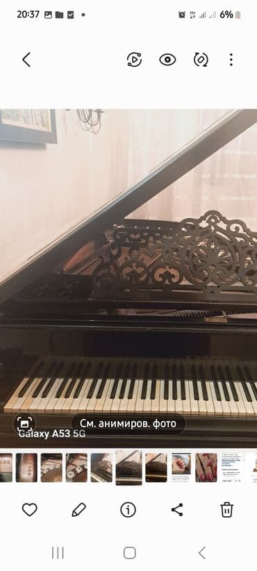 testir: Klassik qara royal piano - Korpus: parlaq qara rəngdə, elegant lak — 1