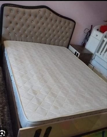 parda: İkinəfərlik çarpayı, Matras ilə, Siyirməsiz — 1