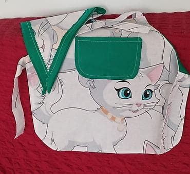 uşaq üçün geyimlər: Uşaq üçün mətbəx önlüyü dəsti - Dəst: önlük + üçbucaq dəsmal - Parça — 3