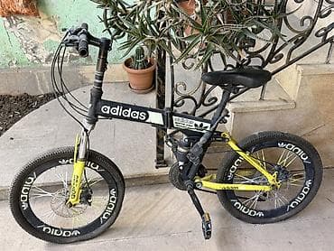 vlasibet: Adidas markalı katlanabilir dağ velosipedi - Rəng: qara/sarı, çərçivə — 4