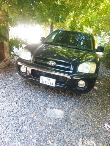 volkswagen с пробегом: Hyundai Santa Fe, qara rəng, 5 yerlik SUV. 2004 santafedi 2 turbo — 8