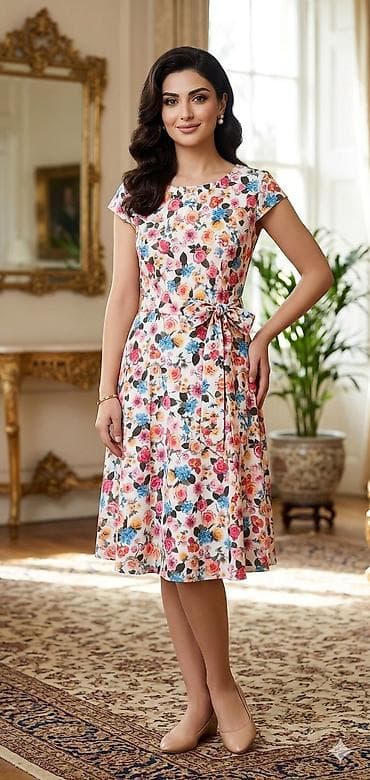 dry dry istifadesi: Xanımlar üçün zərif dizaynlı iki model qızılıgül tonlarında midi — 2