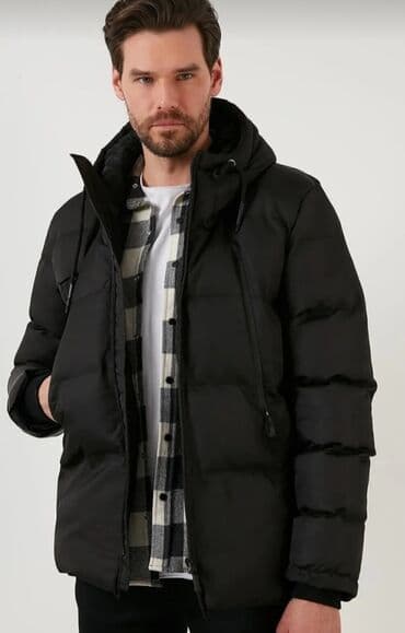 the nort face kurtka: Məhsul: Kişi Quş tükü qarışımlı şişme qış Montu– qara rəng - M və L — 1