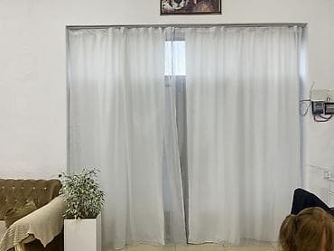 Ağ rəngli şəffaf tül pərdə - Klassik düz kəsim, yuxarı hissədə karniz lalafo.az -da Ağ rəngli şəffaf tül pərdə - Klassik düz kəsim, yuxarı hissədə karniz
