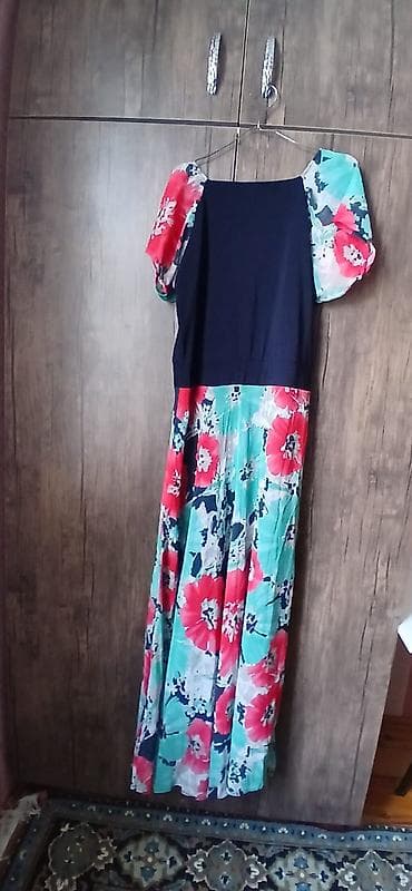 alt paltar: Qadın paltarı – maxi uzunluqda, çiçək naxışlı - Stil: Maxi uzunluqda — 2