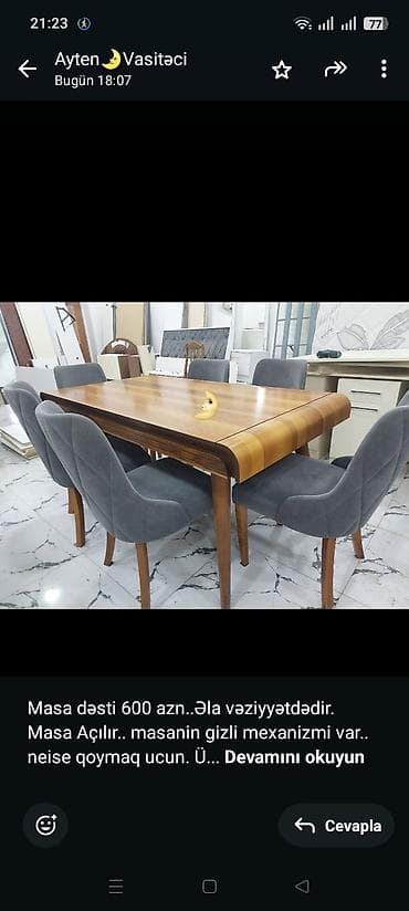 saloglu cilek mebel: Masa dəsti 600 azn. Əla vəziyyətdədir. Masa Açılır. masanin gizli — 1