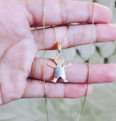 qaş sabitləyici: Boyunbağı, Sarı qızıl, 585 Əyar, 188 g — 3