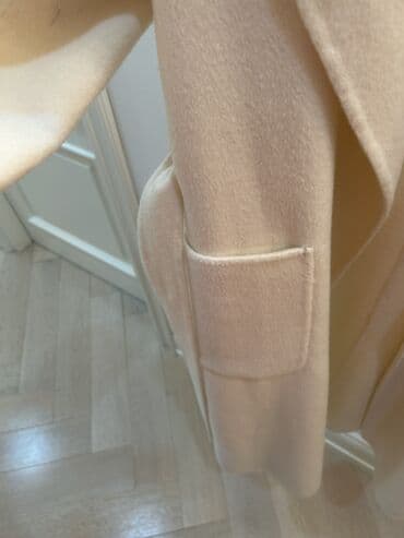 hamile geyim: Пальто кашемир 100% Айвори. Размер написано л но маломерки на с м — 8