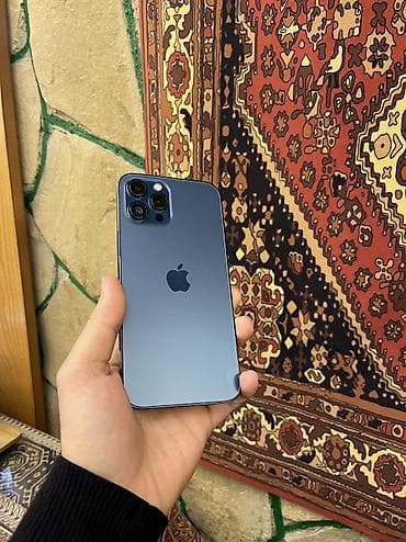smena 6: IPhone 12 Pro Max, 256 GB, Pacific Blue, Face ID, Sənədlərlə — 1