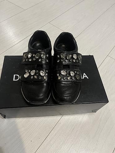 deri plas: Rəng - Qara Krossovkalar, Ölçü: 32, Qız üçün — 2