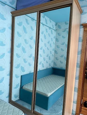 2 qapılı, Güzgülü, Ağ, Taxta, Kupe, Düz dolab