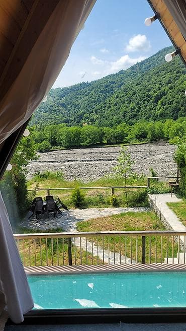 oguz emlak: 🏔️ QƏBƏLƏDƏ İSTİRAHƏT MƏRKƏZİ SATILIR – 4 İLLİK HAZIR BİZNES! — 6
