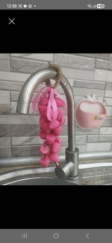 умывалка для лица: Mətbəx üçün dekorativ və funksional “çəhrayı moruq” sabun dəstəsi - — 1