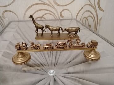 декоративные головы животных на стену: Фигура, Металл, цвет - Золотой — 1