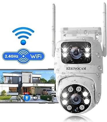 efootball mobile: SZSINOCAM 2.4GHz Wi‑Fi Ağıllı Xarici Təhlükəsizlik Kamerası - Suya — 2