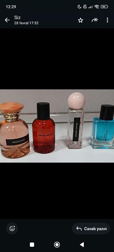 Məhsul: Qadın və uniseks ətirlərinin seçməsi Təsvir: - Müxtəlif