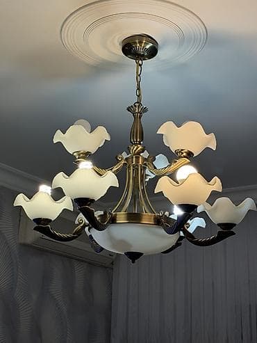 lyustralar: Çılçıraq, 10 və daha çox lampa, Metal — 1