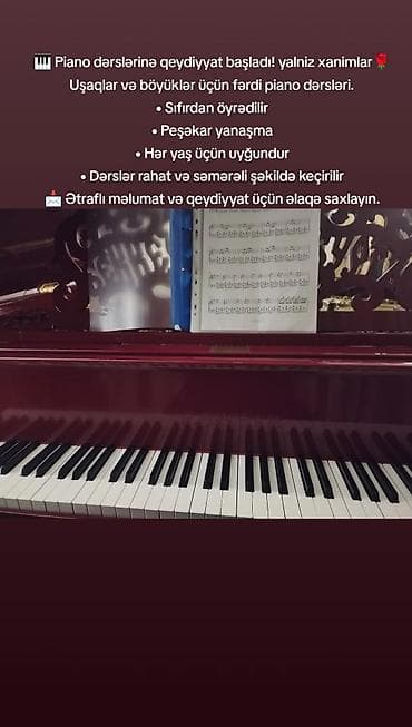 iş elanları satıcı kassir: 🎼 Avqust ayı üçün pianino dərslərinə qəbul davam edir! • Yeni — 1