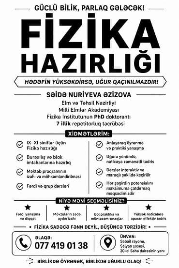 Repetitorlar: Repetitor, Fizika, İmtahanlara hazırlıq — 1