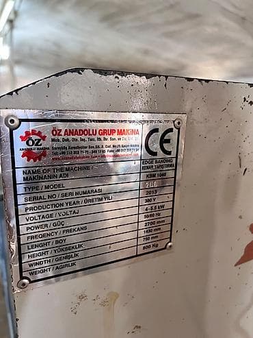 ucuz jaluzi perde: Öz Anadolu Makina KBM-1040 kənarbağlama (edge banding) dəzgahı Qiymət — 6