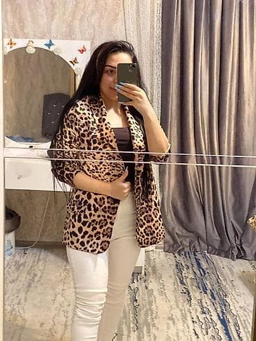 Личные вещи: Qadın üçün leopard naxışlı blezer Tecili geyim satilir s m Uygundu — 1