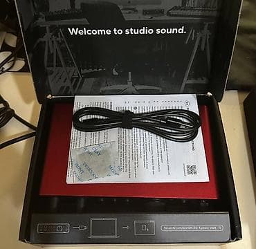 airpods qutu: Yeni 4-cü nəsil "Focusrite Scarlett" səs kartı. Qeyd: Mən mağaza — 2