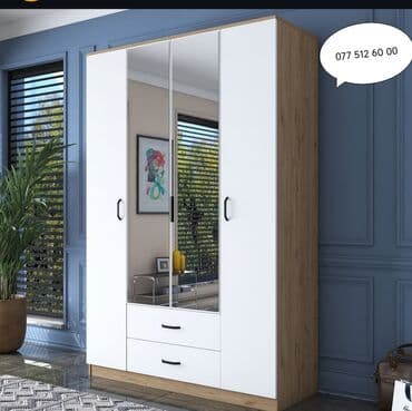 угловой шифоньер в спальню: Новый, Распашной, 2 двери Прямой шкаф, Гардеробный шкаф, Азербайджан — 24