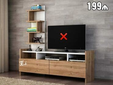 тумба под телевизор в баку: Новый, Прямой ТВ стенд, С полками, Ламинат, Азербайджан — 2