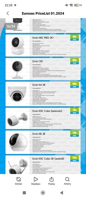 Фотоаппараты: Məhsul: Videomüşahidə kameraları – Inox Digital və digər modellər — 8