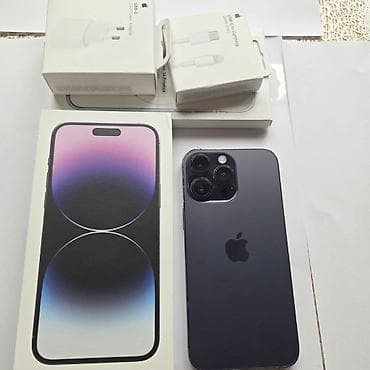 kohne telfonlar: IPhone 14 Pro Max, 256 GB, Deep Purple, Sənədlərlə, Barmaq izi, Simsiz şarj — 2
