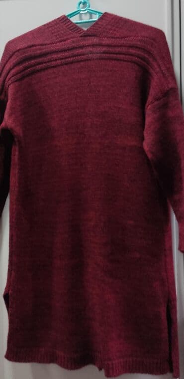 yun qadın koftaları: Qadın kardiqanı – bordo rəng - Model: açıq, düyməsiz kardiqan - Rəng — 2