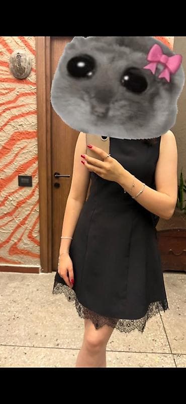 mini etek: Qara mini don – zərif krujeva detallı - Model: Ətək hissəsi krujeva — 1