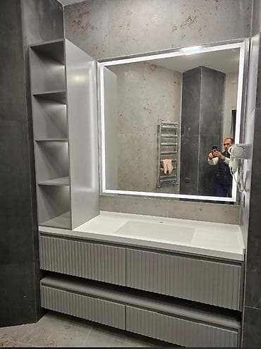 cenleri: Müasir vannaya mebeli dəsti - Asma tipli lavabo altı şkaf: iki — 1