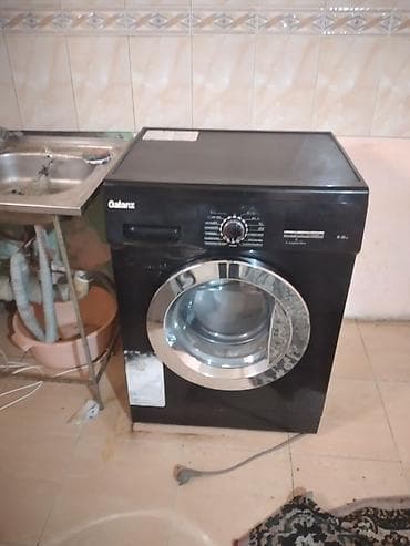 Galanz önyükləməli paltaryuyan maşın - Rəng: qara, xrom ön qapaq