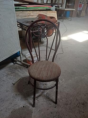 Mətbəx üçün, Qatlanmayan, rəng - Bordo Stul