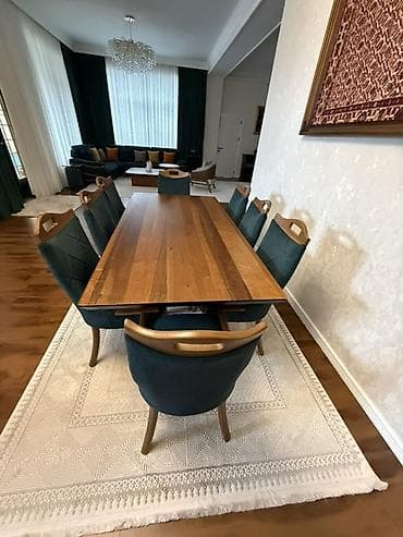 parca stul: Qonaq otağı üçün, Açılmayan, Dördbucaq masa, 8 stul — 4