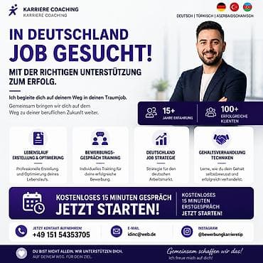 🇩🇪 🇦🇿 🇹🇷 Almanca kariyer yapmak isteyenler için Ücretsiz CV Check +